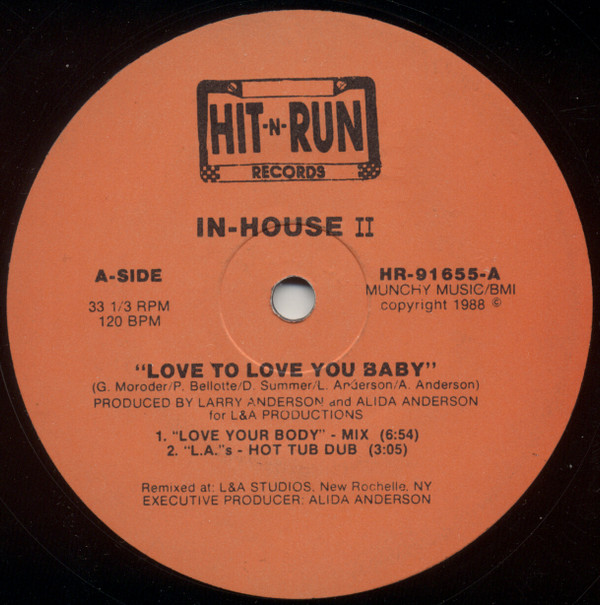 In House II - Love To Love You Baby | Hit-N-Run Records (HR-91655) - main