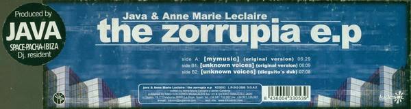Java & Anne Marie Leclaire - The Zorrupia E.P | Kidesol Records (KDS053)