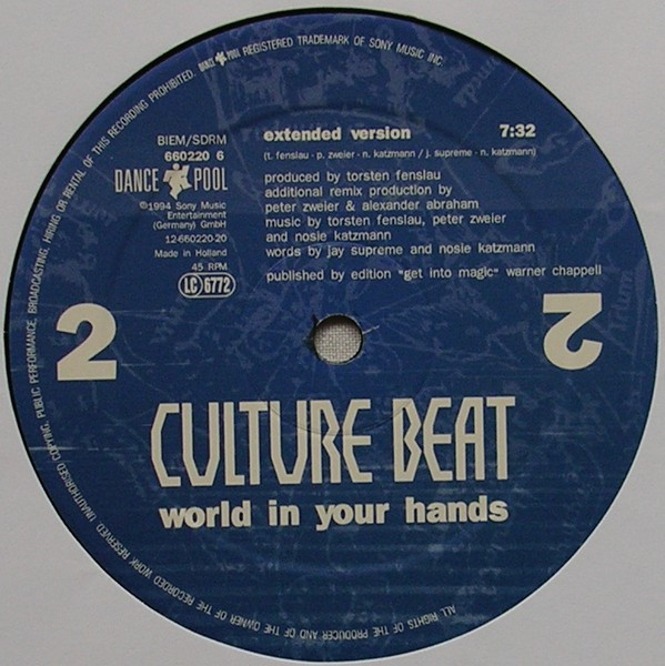 Culture Beat - World In Your Hands | Dance Pool (DAN 660220 6) - 3