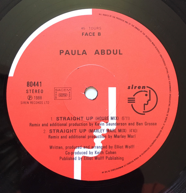 Paula Abdul - Straight Up | Siren (80441) - 4
