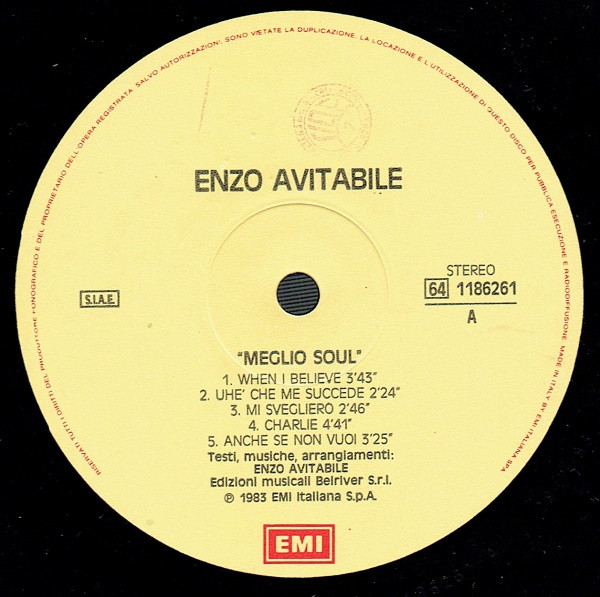 Enzo Avitabile - Meglio Soul | EMI (64 1186261) - 3