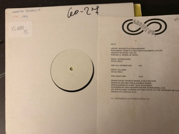 Manhattan Progression - Pray | Groove On (GO-27)