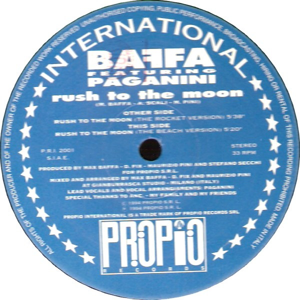 Baffa & Paganini - Rush To The Moon | Propio Records (PRI 2001) - 3 Baffa & Paganini - Rush To The Moon | Propio Records (PRI 2001) - 3