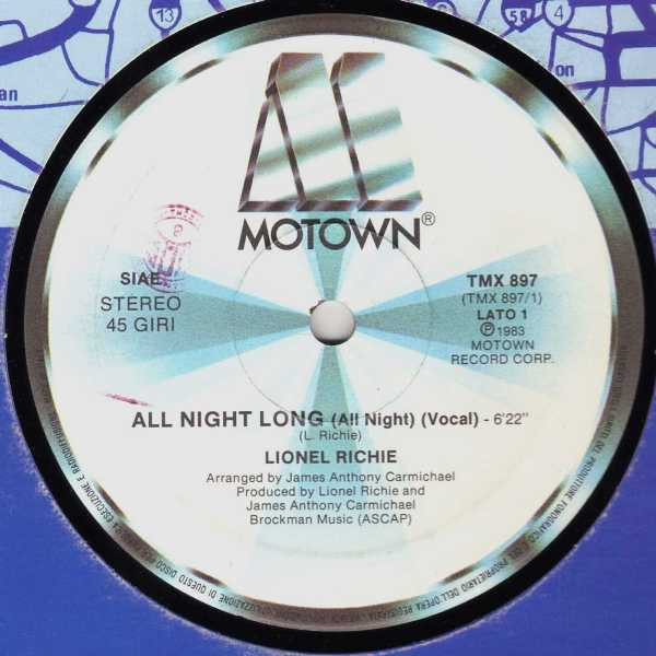 Lionel Richie - All Night Long (All Night) | Motown (TMX 897)