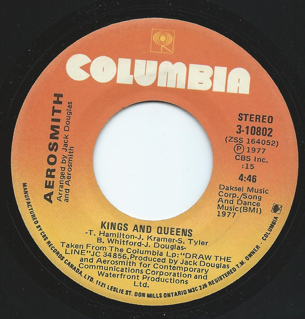 Aerosmith - Come Together / Kings And Queens | Columbia (3-10802) - 2