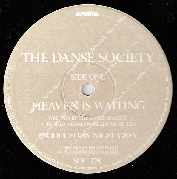 The Danse Society - Heaven Is Waiting | Society Records (SOC 126) - 3 The Danse Society - Heaven Is Waiting | Society Records (SOC 126) - 3