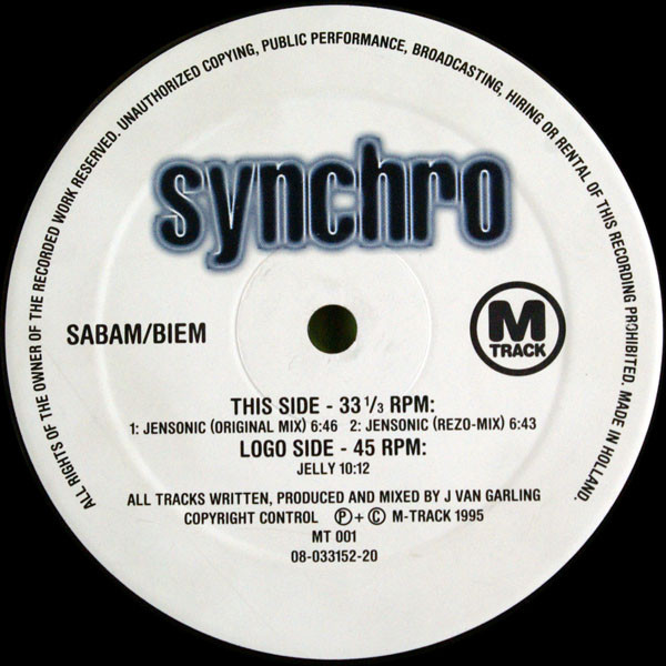Synchro - Jelly / Jensonic | M-Track (MT 001) - main Synchro - Jelly / Jensonic | M-Track (MT 001) - main