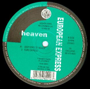 European Express - Heaven | Higher State Records (12 HSD 20)