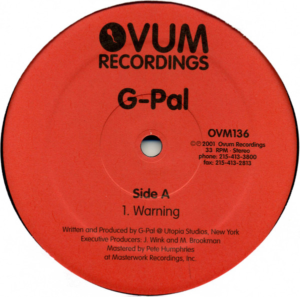 G-Pal - Warning | Ovum Recordings (OVM136) - main