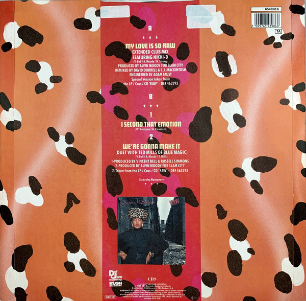 Alyson Williams - My Love Is So Raw | Def Jam Recordings (654898 6) - 2