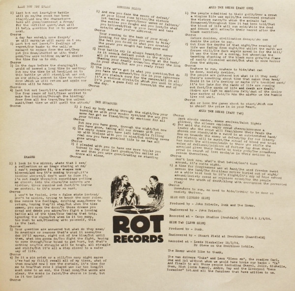 The Enemy - Last But Not Least | Rot Records (ASS 12) - 3 The Enemy - Last But Not Least | Rot Records (ASS 12) - 3