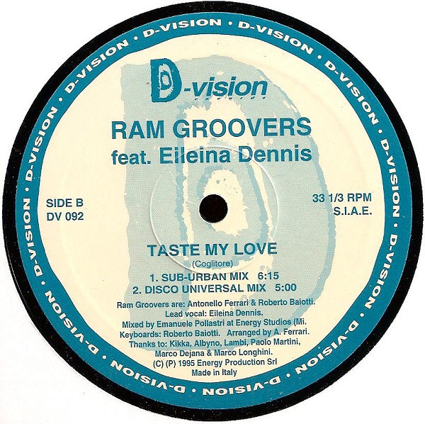Ram Groovers Feat. Eileina Dennis - Taste My Love | D:vision Records (DV 092) - 4 Ram Groovers Feat. Eileina Dennis - Taste My Love | D:vision Records (DV 092) - 4