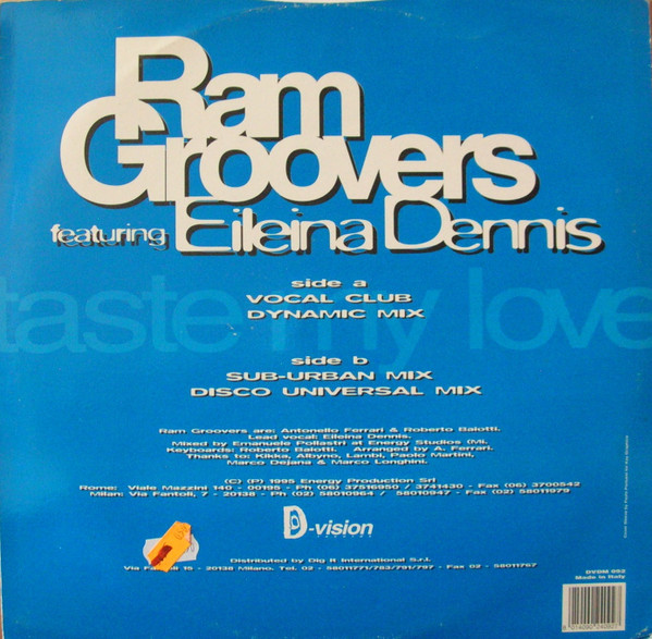 Ram Groovers Feat. Eileina Dennis - Taste My Love | D:vision Records (DV 092) - 2 Ram Groovers Feat. Eileina Dennis - Taste My Love | D:vision Records (DV 092) - 2