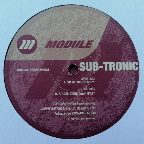 Sub-Tronic - So Delicious | Module Recordings (MOD 004) - 3