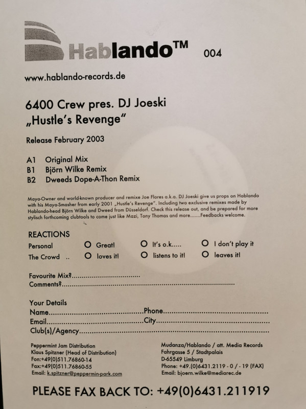 6400 Crew Present Joeski - Hustle's Revenge | Hablando (HAB 004-12) - 4 6400 Crew Present Joeski - Hustle's Revenge | Hablando (HAB 004-12) - 4