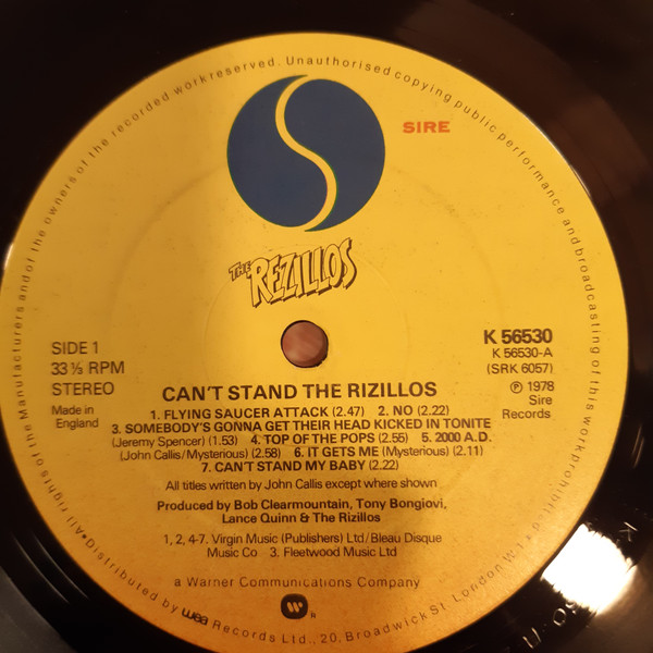 Can't Stand The Rezillos