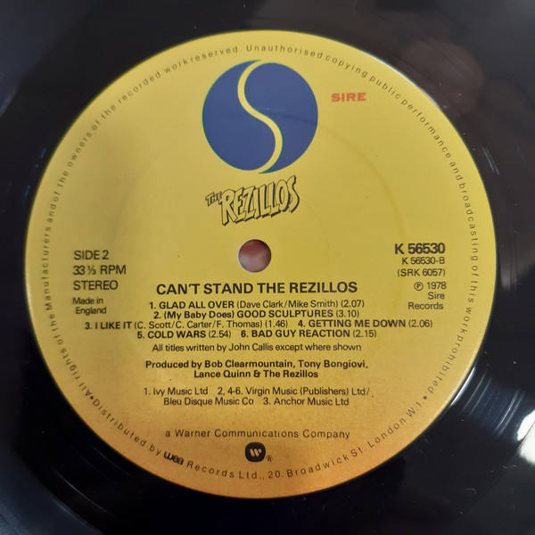 Can't Stand The Rezillos
