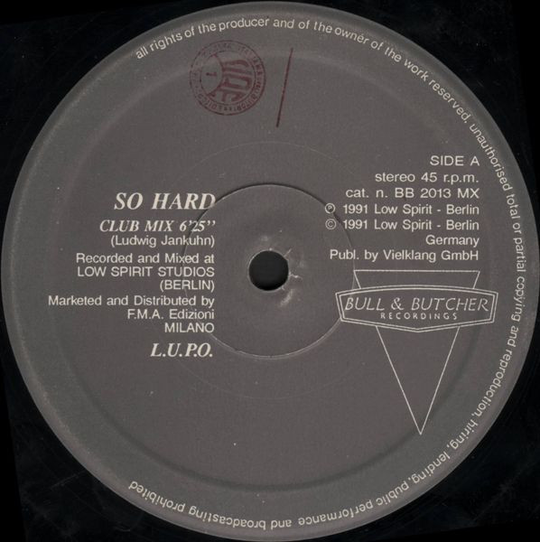 L.U.P.O. - So Hard | Bull & Butcher Recordings (BB 2013 MX) - 4