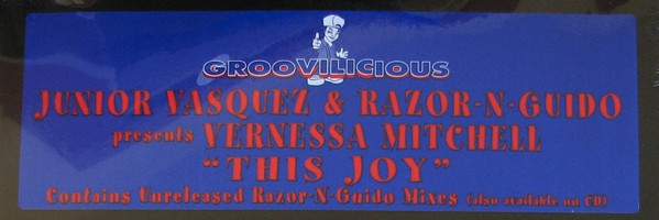 Junior Vasquez & Razor N' Guido Presents Vernessa Mitchell - This Joy | Groovilicious (GM 073) - 3