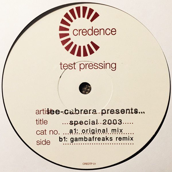 Lee-Cabrera - Special 2003 | Credence (12CREDDJ 040)