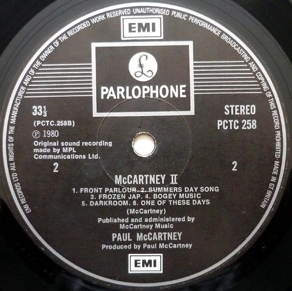 Paul McCartney - McCartney II | Parlophone (PCTC 258) - 6