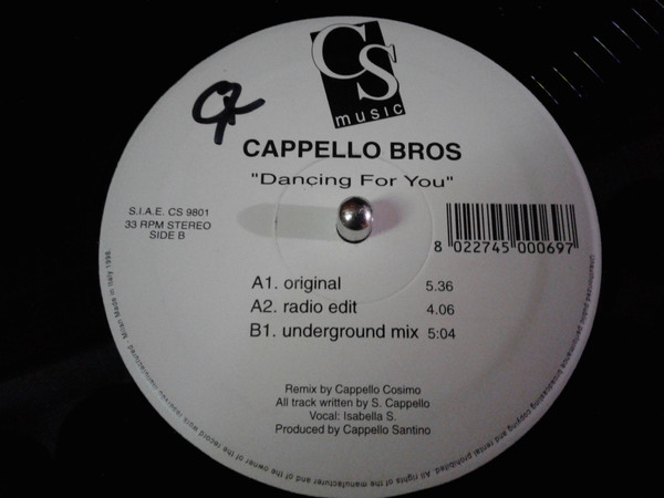 Cappello Bros - Dancing For You | CS Music (CS 9801) - main Cappello Bros - Dancing For You | CS Music (CS 9801) - main