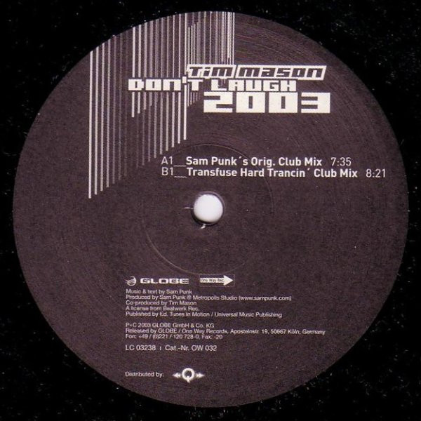 Tim Mason - Don't Laugh 2003 | One Way Records (OW 032) - main