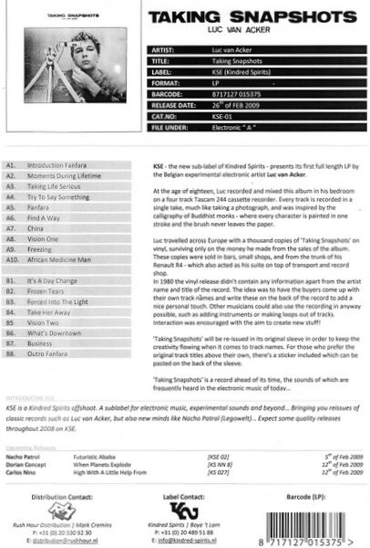 Luc Van Acker - Taking Snapshots | Kindred Spirits (KSE-01)
