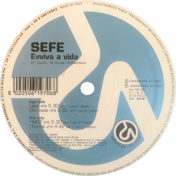 Sefe - Evviva A Vida | Volumex (VOL 197-06) - 3 Sefe - Evviva A Vida | Volumex (VOL 197-06) - 3