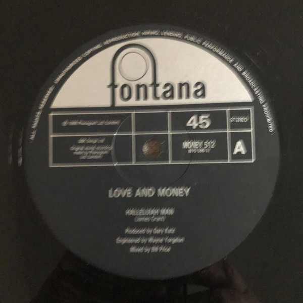 Love And Money - Halleluiah Man | Fontana (MONEY 512) - 3