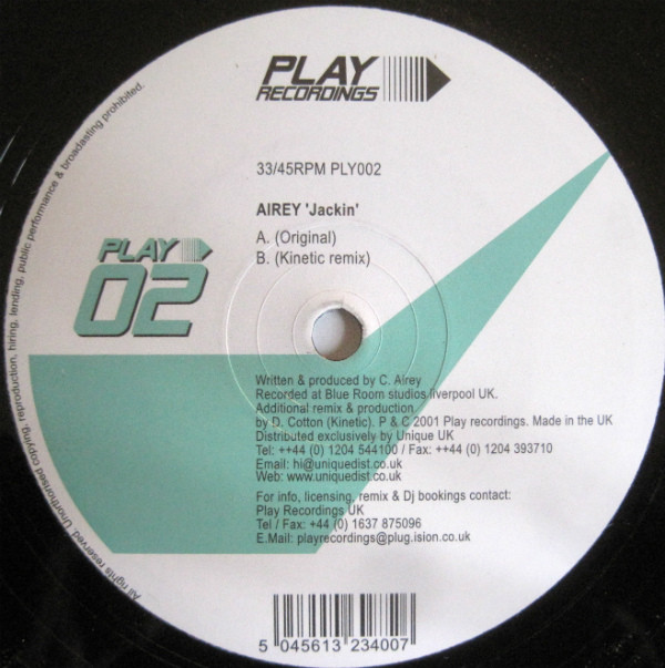 Airey - Jackin' | Play Recordings (PLY002)
