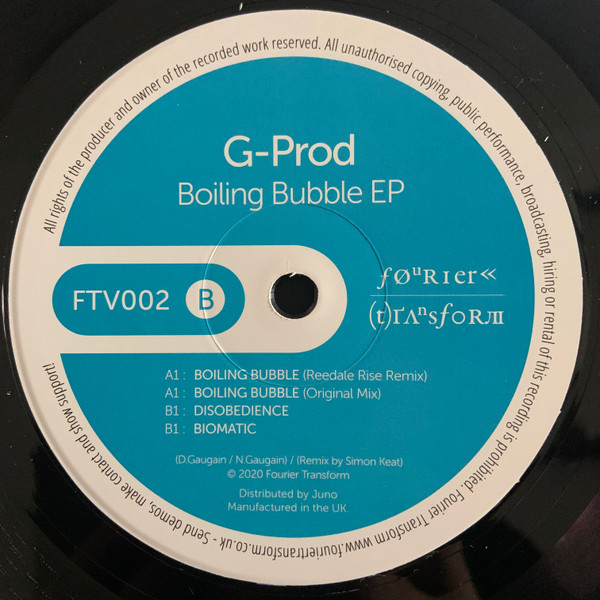 G-Prod - Boiling Bubble EP | Fourier Transform (FTV002) - main