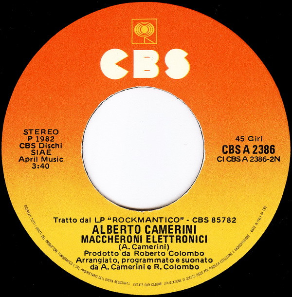 Alberto Camerini - Tanz Bambolina | CBS (CBS A 2386) - 4