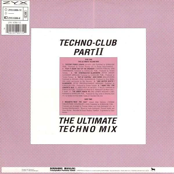 Various - Techno-Club Part II (The Ultimate Techno Mix) | ZYX Records (ZYX 6306-12) - 2 Various - Techno-Club Part II (The Ultimate Techno Mix) | ZYX Records (ZYX 6306-12) - 2