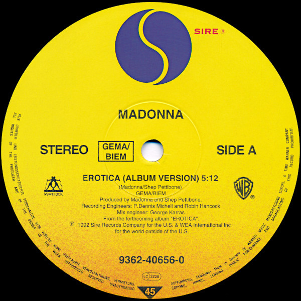 Madonna - Erotica | Maverick (9362-40656-0) - 3 Madonna - Erotica | Maverick (9362-40656-0) - 3