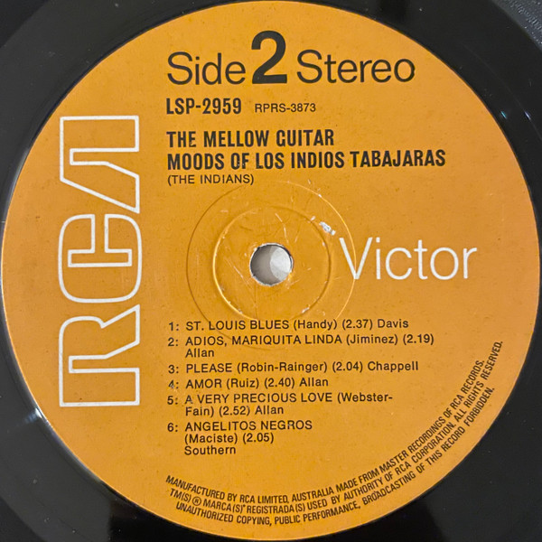 Los Indios Tabajaras - The Mellow Guitar Moods Of Los Indios Tabajaras | RCA Victor (LSP-2959) - 3 Los Indios Tabajaras - The Mellow Guitar Moods Of Los Indios Tabajaras | RCA Victor (LSP-2959) - 3