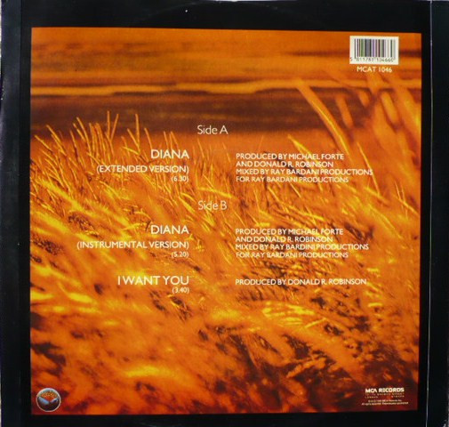 Eugene Wilde - Diana | MCA Records (MCAT 1046) - 2