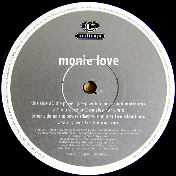 Monie Love - In A Word Or 2 / The Power | Cooltempo (12COOLR 273) - 3 Monie Love - In A Word Or 2 / The Power | Cooltempo (12COOLR 273) - 3