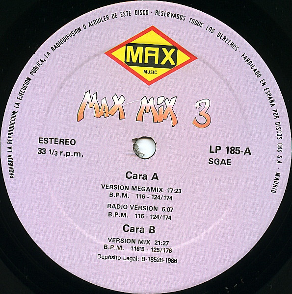 Various - Max Mix 3 | Max Music (LP 185-A) - 2