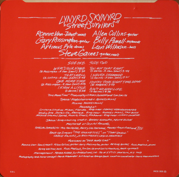 Lynyrd Skynyrd - Street Survivors | MCA Records (MCG 3525) - 6 Lynyrd Skynyrd - Street Survivors | MCA Records (MCG 3525) - 6