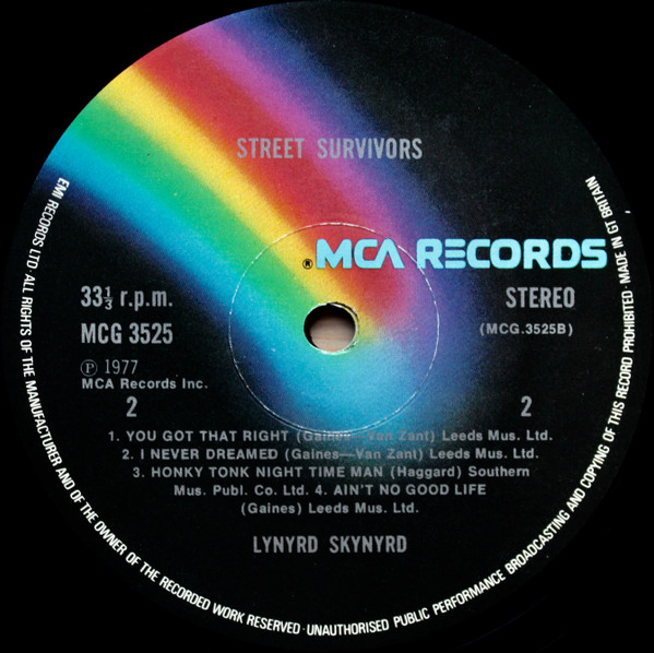 Lynyrd Skynyrd - Street Survivors | MCA Records (MCG 3525) - 5 Lynyrd Skynyrd - Street Survivors | MCA Records (MCG 3525) - 5