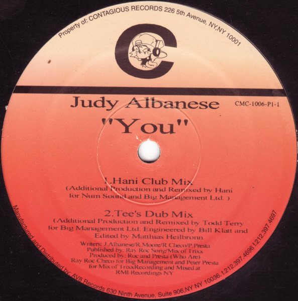Judy Albanese - You | Contagious Records (CMC-1006) - 2