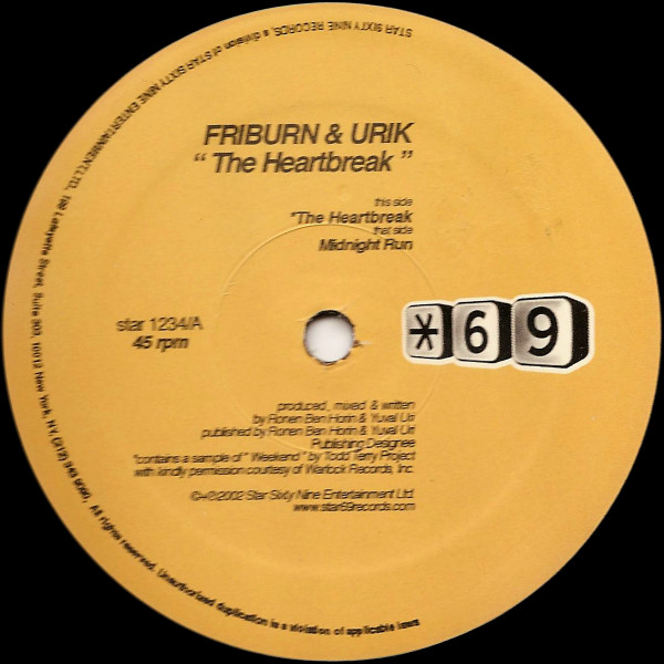 Friburn & Urik - The Heartbreak | Star 69 Records (star 1234)