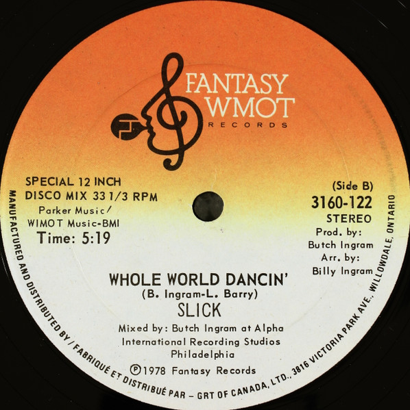 Slick Featuring Doris James - Sexy Cream / The Whole World's Dancin' | Fantasy WMOT Records (3160-122) - 2