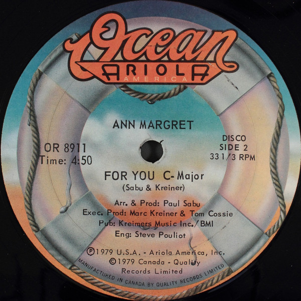 Ann Margret - Love Rush | Ocean Ariola America (OR 8911) - 2