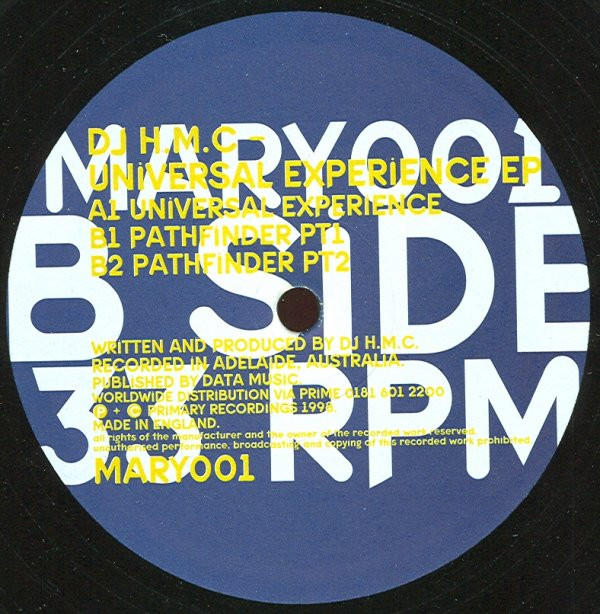 DJ HMC - Universal Experience EP | Primary Recordings (MARY001)