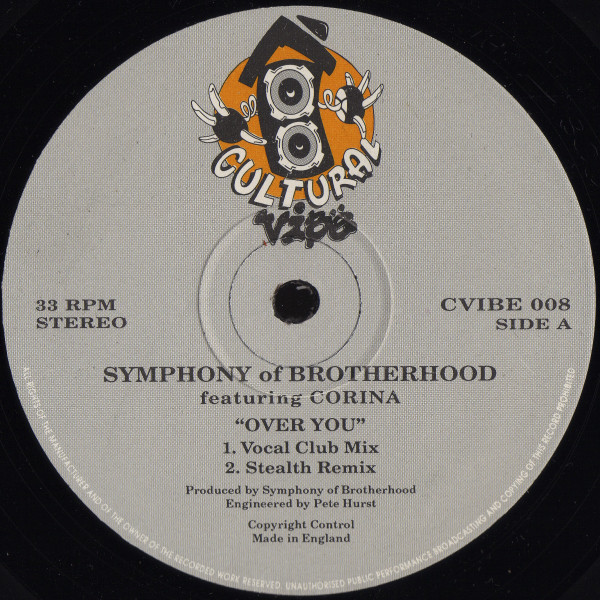Symphony Of Brotherhood Featuring Corina - Over You | Cultural Vibe Records (CVIBE 008)