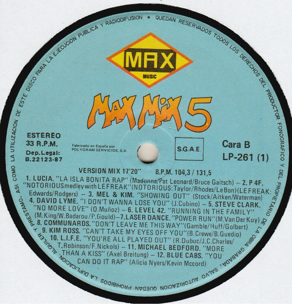 Various - Max Mix 5 | Max Music (LP 261-1) - 3