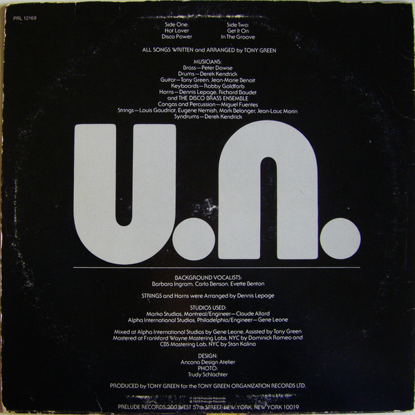 U.N. - U.N. [Vinyl] | Prelude Records (PRL 12168) - 2