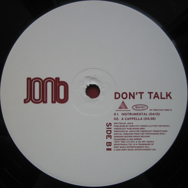 Jon B - Don't Talk | Epic (49 79561) - 3 Jon B - Don't Talk | Epic (49 79561) - 3